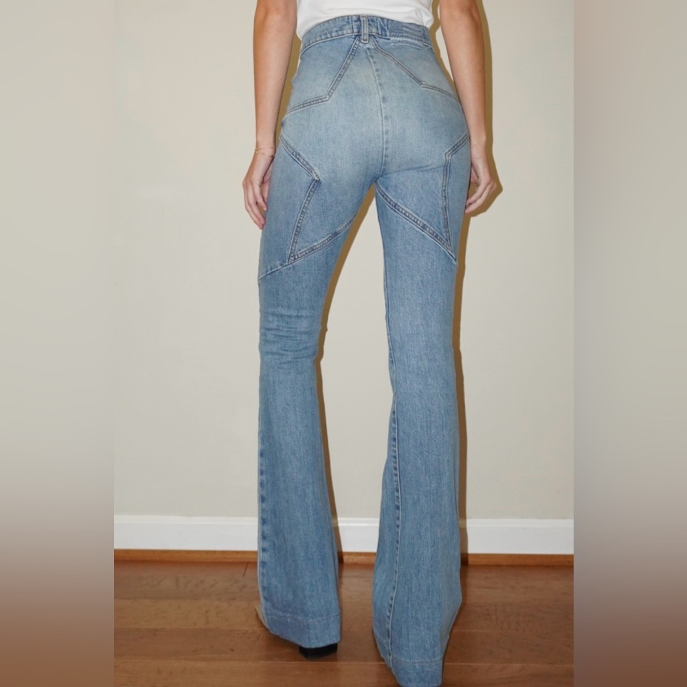 REVICE Star High Waisted Flared Jeans